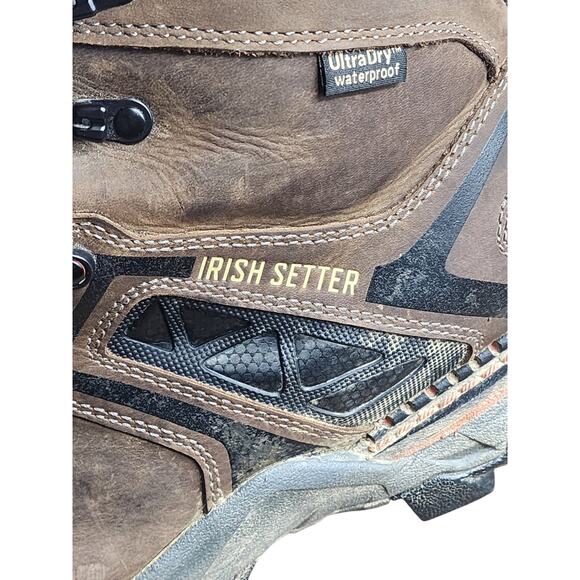 Irish Setter Boots Men 11.5 Work UltraDry Waterproof 83628 Leather Safety Hiking - Picture 13 of 16